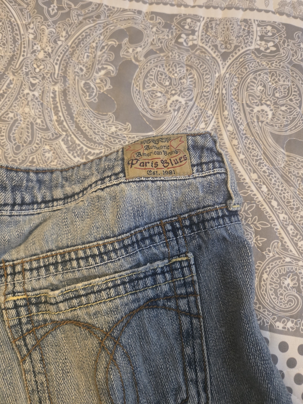 Paris Blues Light Blue Distressed Denim Jean Shorts Size 5 - Picture 8 of 8